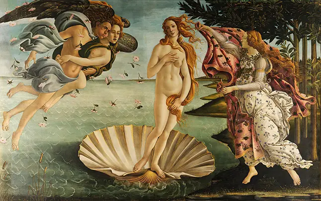 Bild von Sandro Botticelli - Die Geburt der Venus