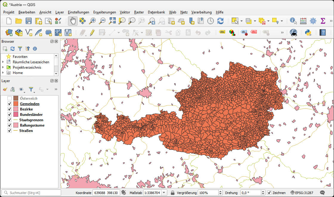 Screenshot QGIS